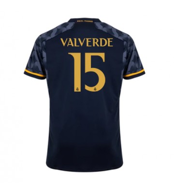 Maillot de foot Real Madrid Federico Valverde #15 Extérieur 2023-24 Manches Courte